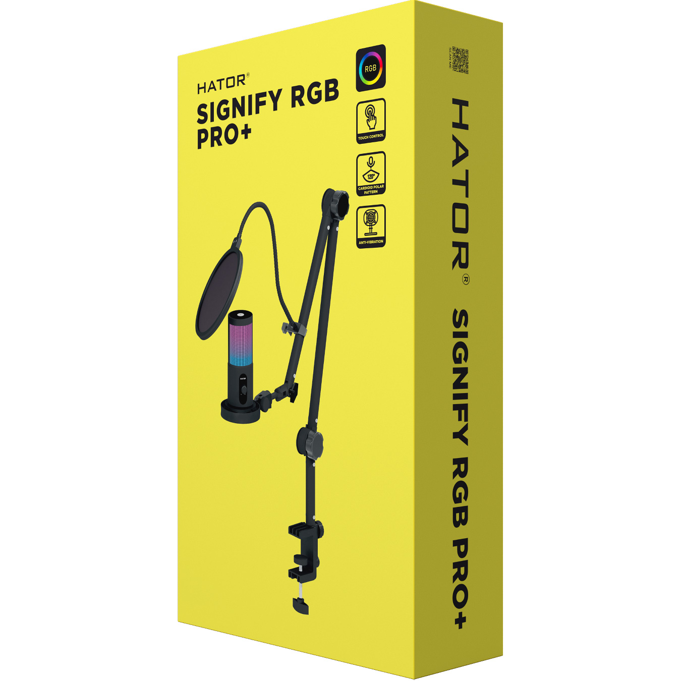 Мікрофон для стримінгу/подкастів HATOR Signify RGB Pro+