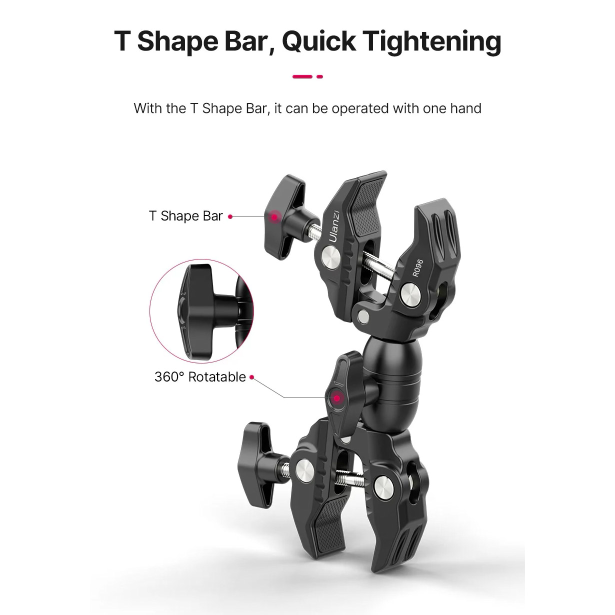 Шарнірне кріплення ULANZI R096 Double Super Clamp (2870)