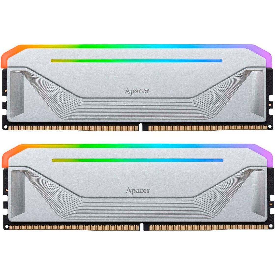 Модуль пам'яті APACER Nox RGB DDR5 DDR5 6000MHz 32GB Kit 2x16GB Silver (AH5U32G60C622NWAA-2)