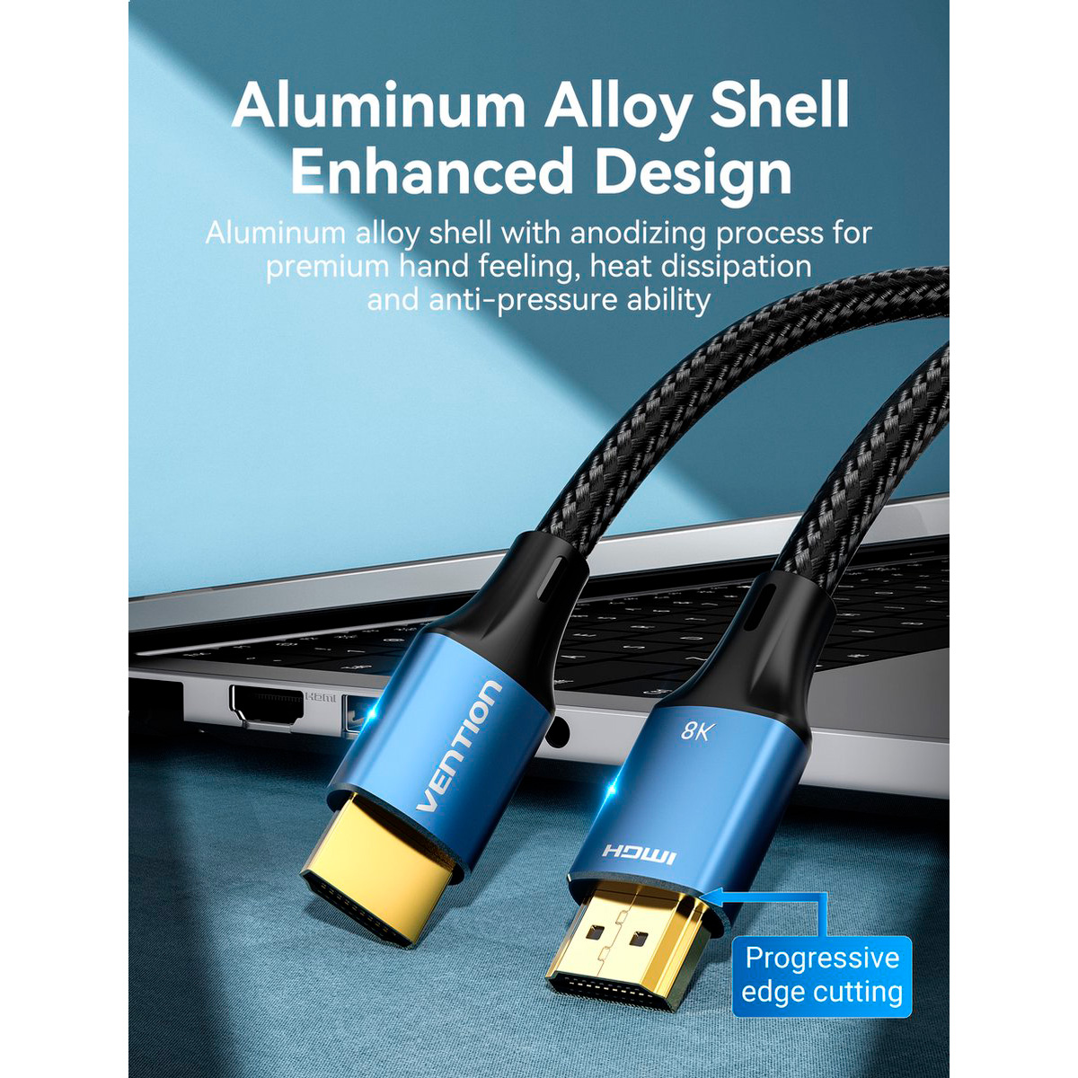Кабель VENTION 8K@60Hz Male to Male HDMI v2.1 3м Blue (ALGLI)