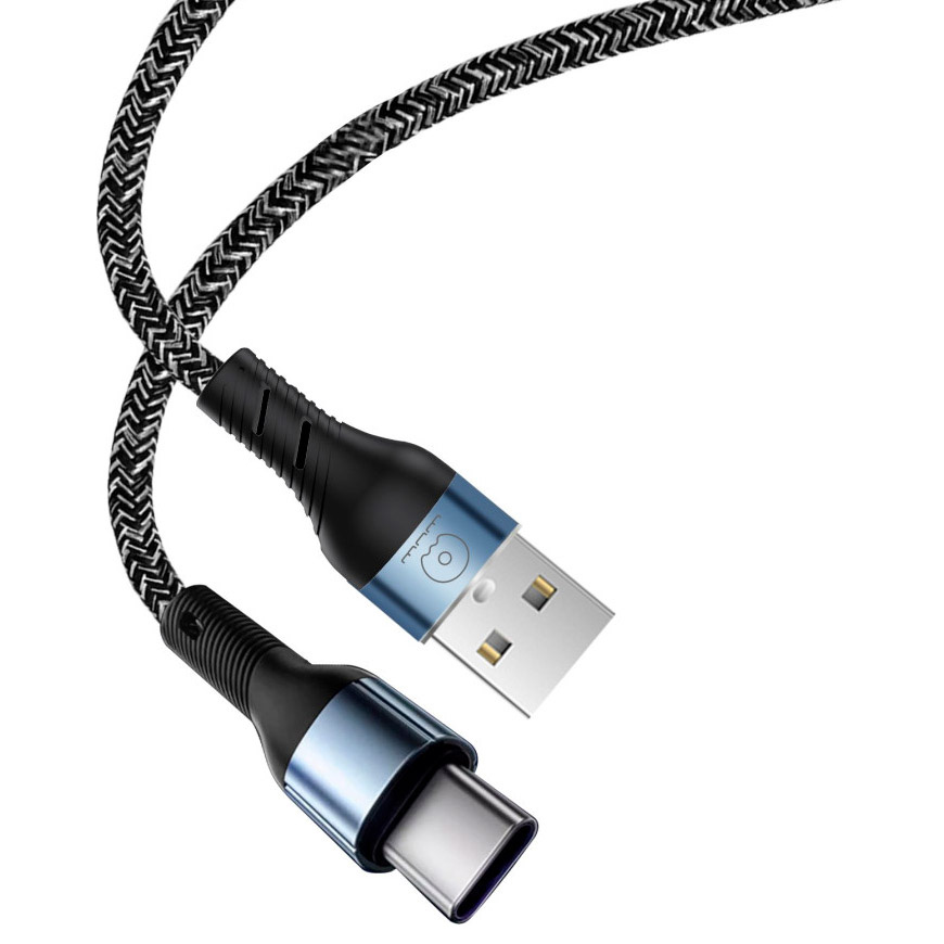 Кабель WUW X213 USB-A to Type-C 2.4A 1м Black