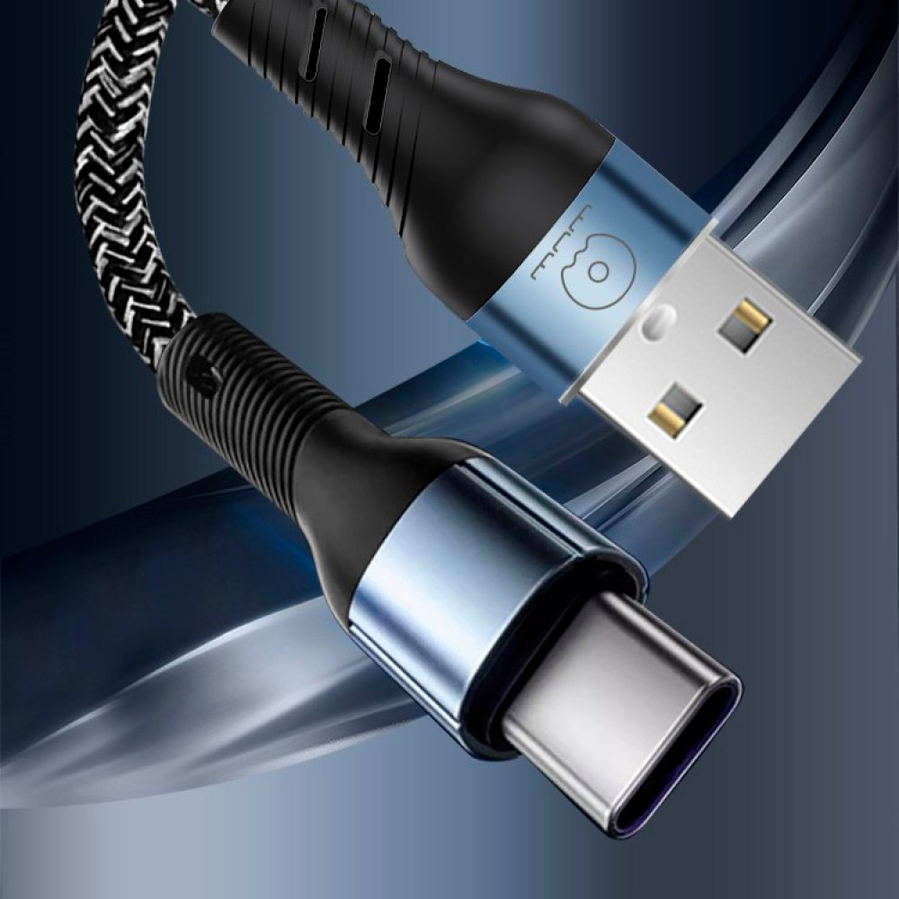 Кабель WUW X213 USB-A to Type-C 2.4A 1м Black