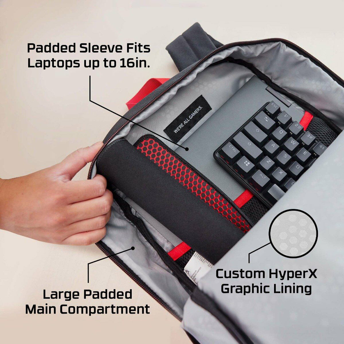 Рюкзак HYPERX Delta Gaming Backpack (8C524AA)
