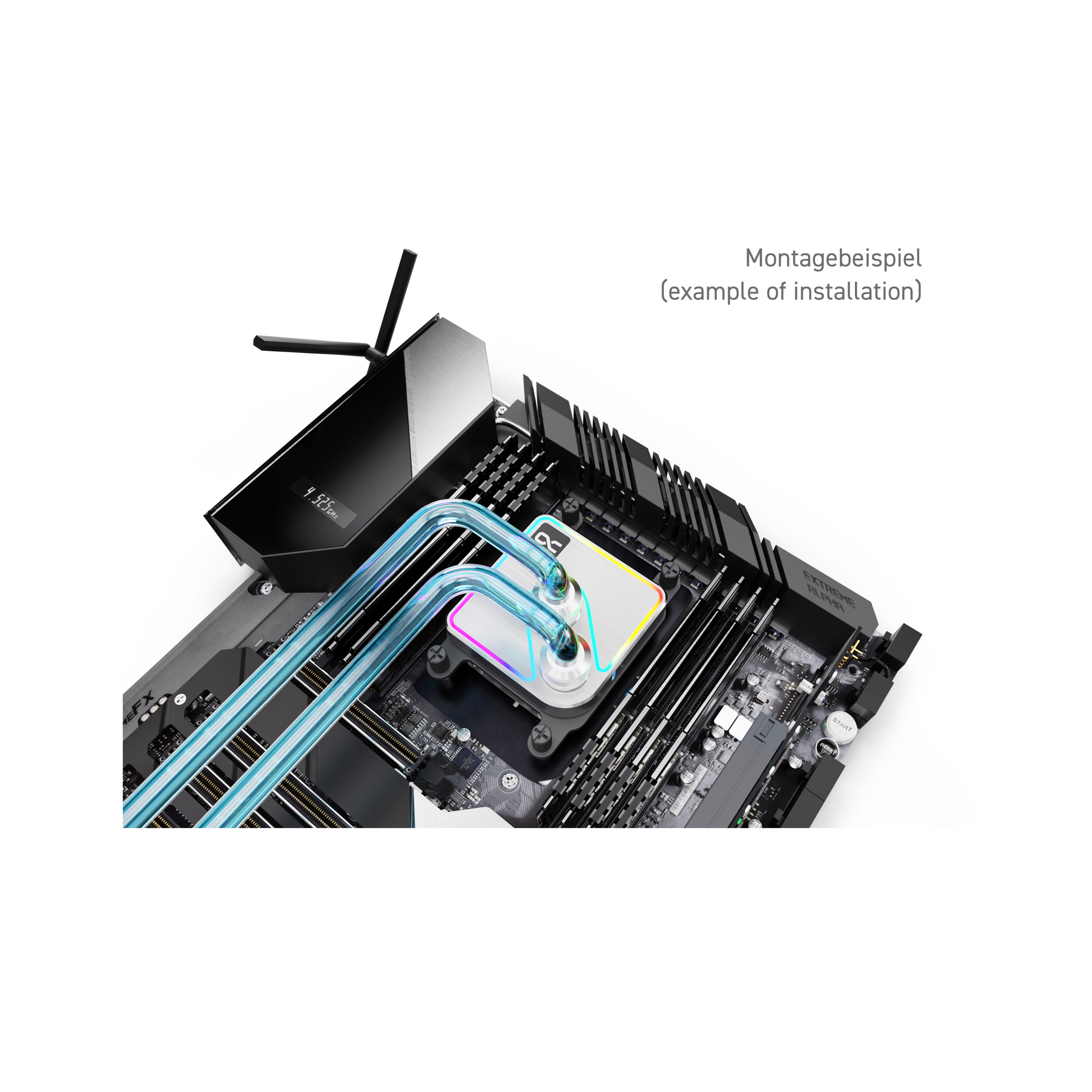 Водоблок ALPHACOOL Core 1 Aurora Silver (13447)