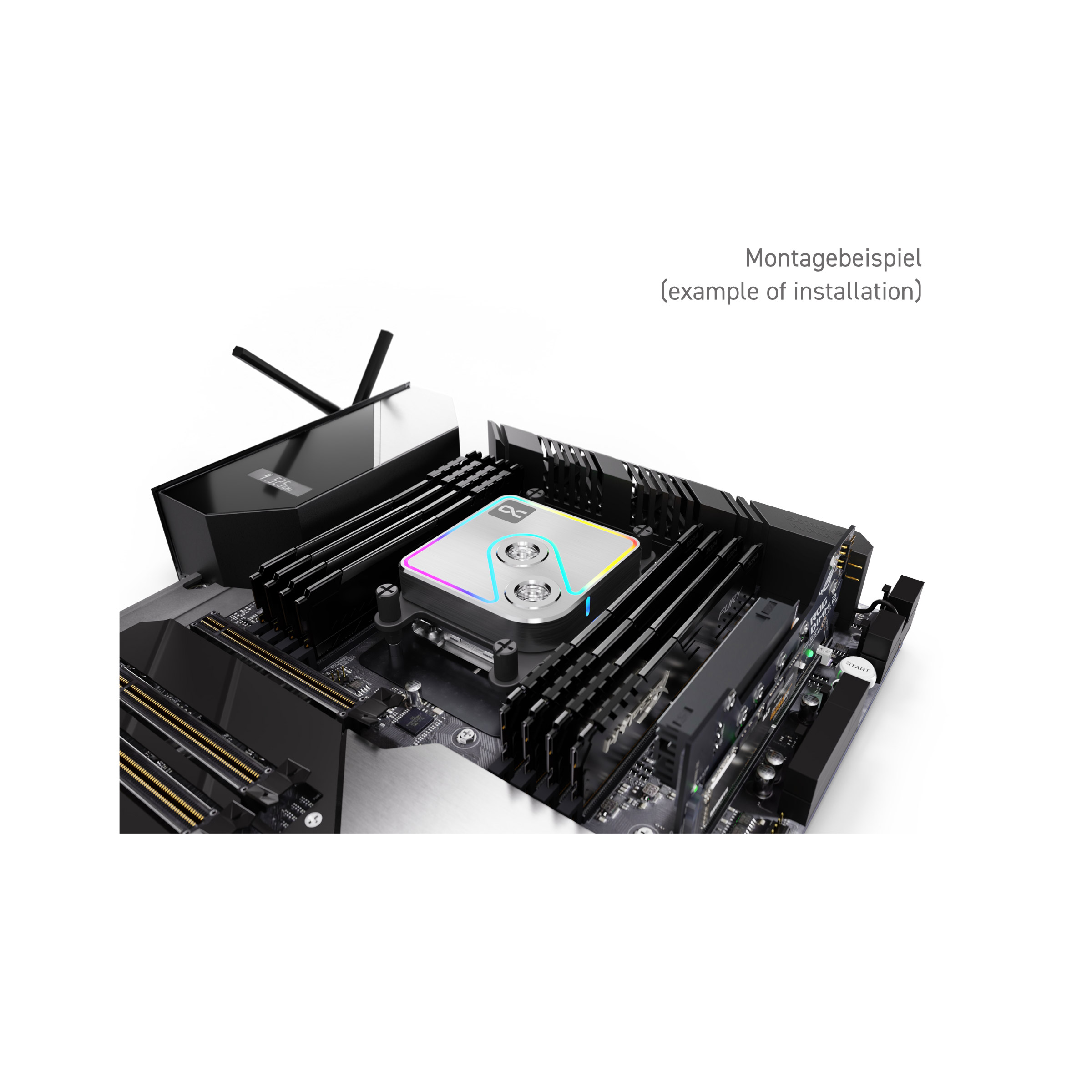 Водоблок ALPHACOOL Core 1 Aurora Silver (13447)