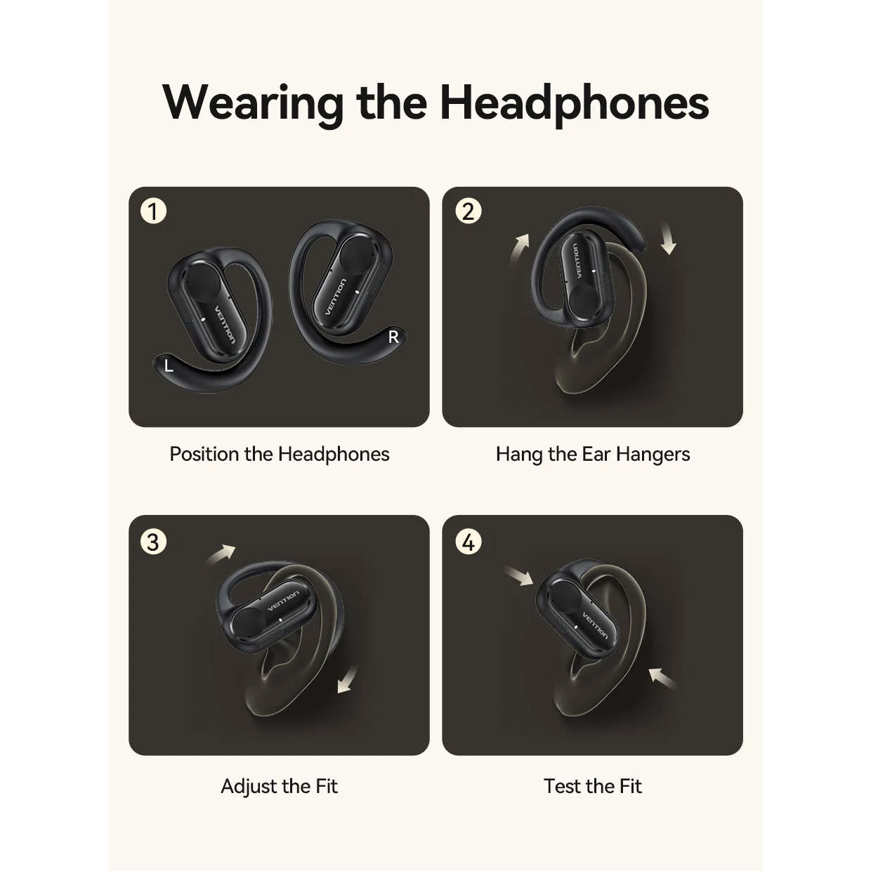 Наушники VENTION OpenBeat O11 Beige