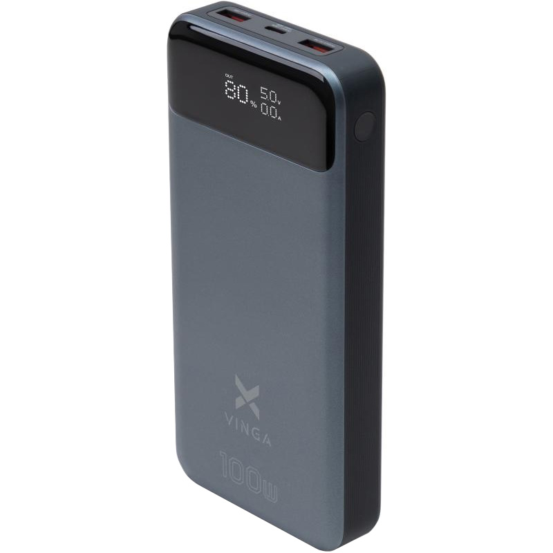 Повербанк VINGA VPBB30100 100W 30000mAh Gray