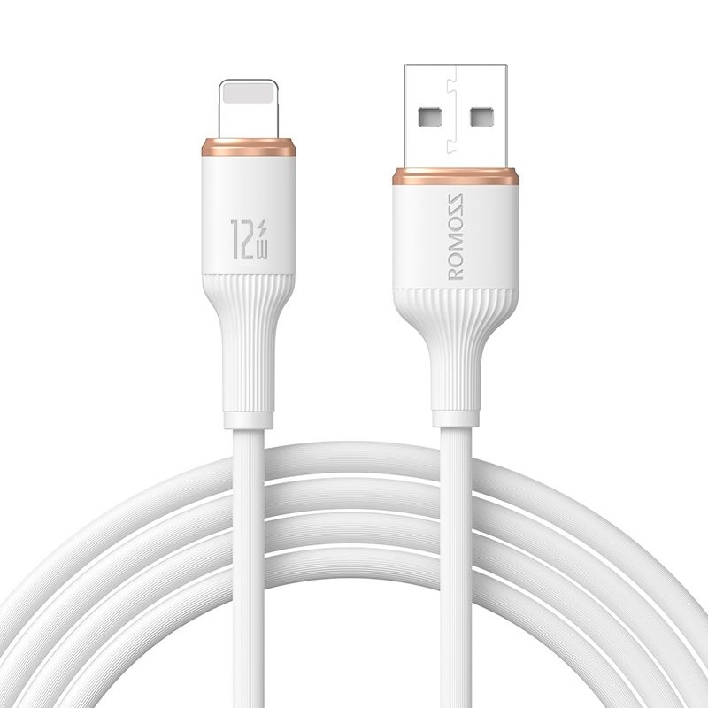 Кабель ROMOSS CB1224 USB-A to Lightning 2.4A 2м White (CB1224-821-134H)