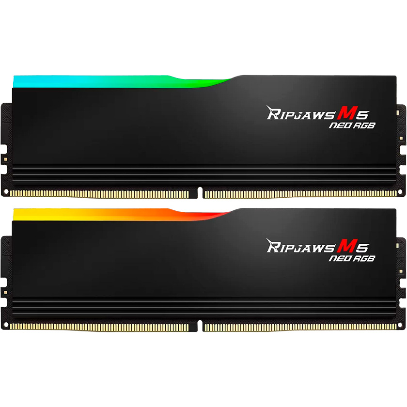 Модуль пам'яті G.SKILL Ripjaws M5 Neo RGB DDR5 6000MHz 96GB Kit 2x48GB Matte Black (F5-6000J3036F48GX2-RM5NRK)