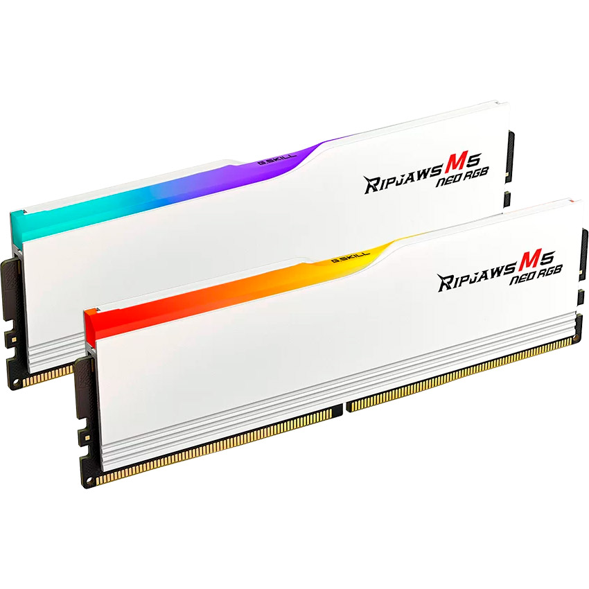 Модуль пам'яті G.SKILL Ripjaws M5 Neo RGB DDR5 6000MHz 96GB Kit 2x48GB Matte White (F5-6000J3036F48GX2-RM5NRW)