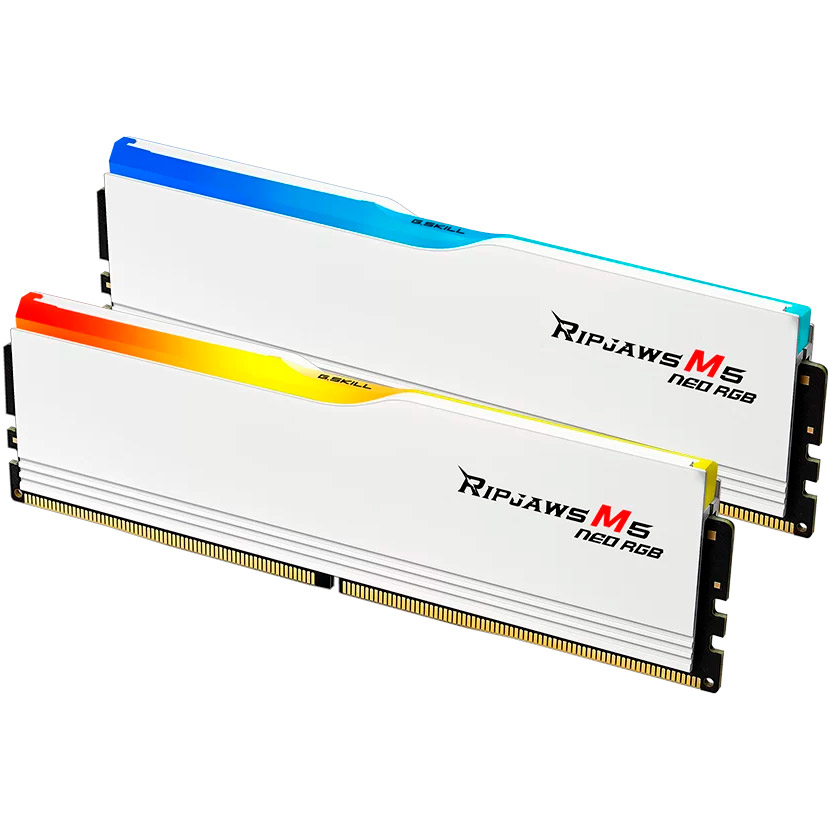 Модуль пам'яті G.SKILL Ripjaws M5 Neo RGB DDR5 6000MHz 96GB Kit 2x48GB Matte White (F5-6000J3036F48GX2-RM5NRW)