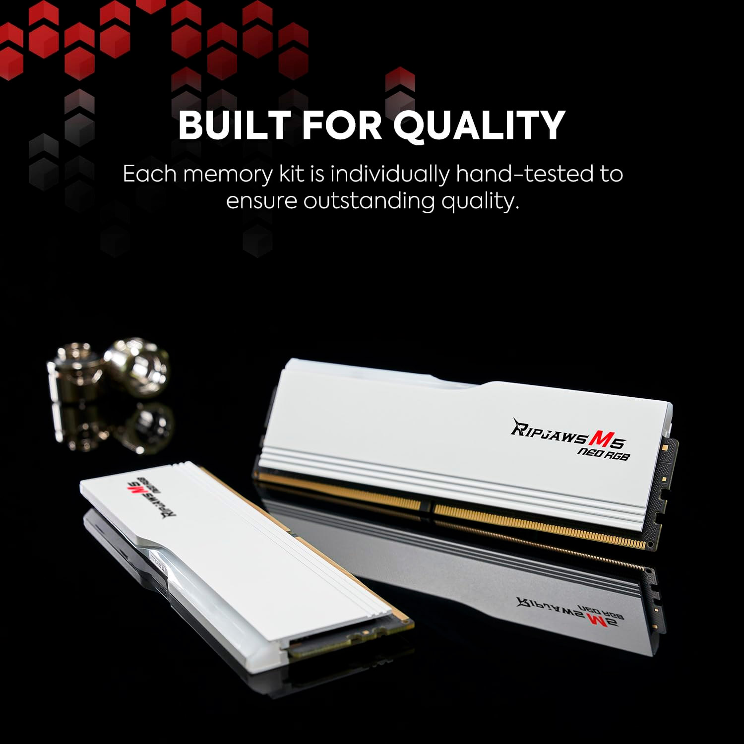 Модуль пам'яті G.SKILL Ripjaws M5 Neo RGB DDR5 6000MHz 96GB Kit 2x48GB Matte White (F5-6000J3036F48GX2-RM5NRW)