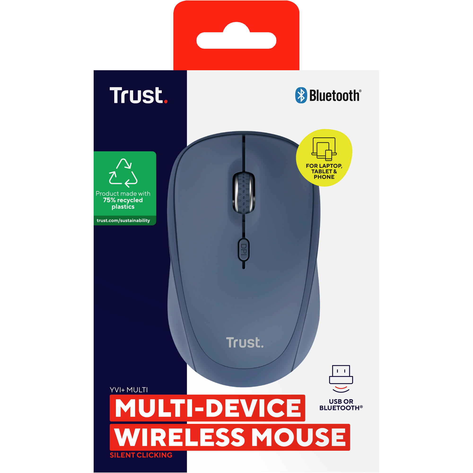Мышь TRUST Yvi+ Compact Multi-Device Wireless Blue (25455)