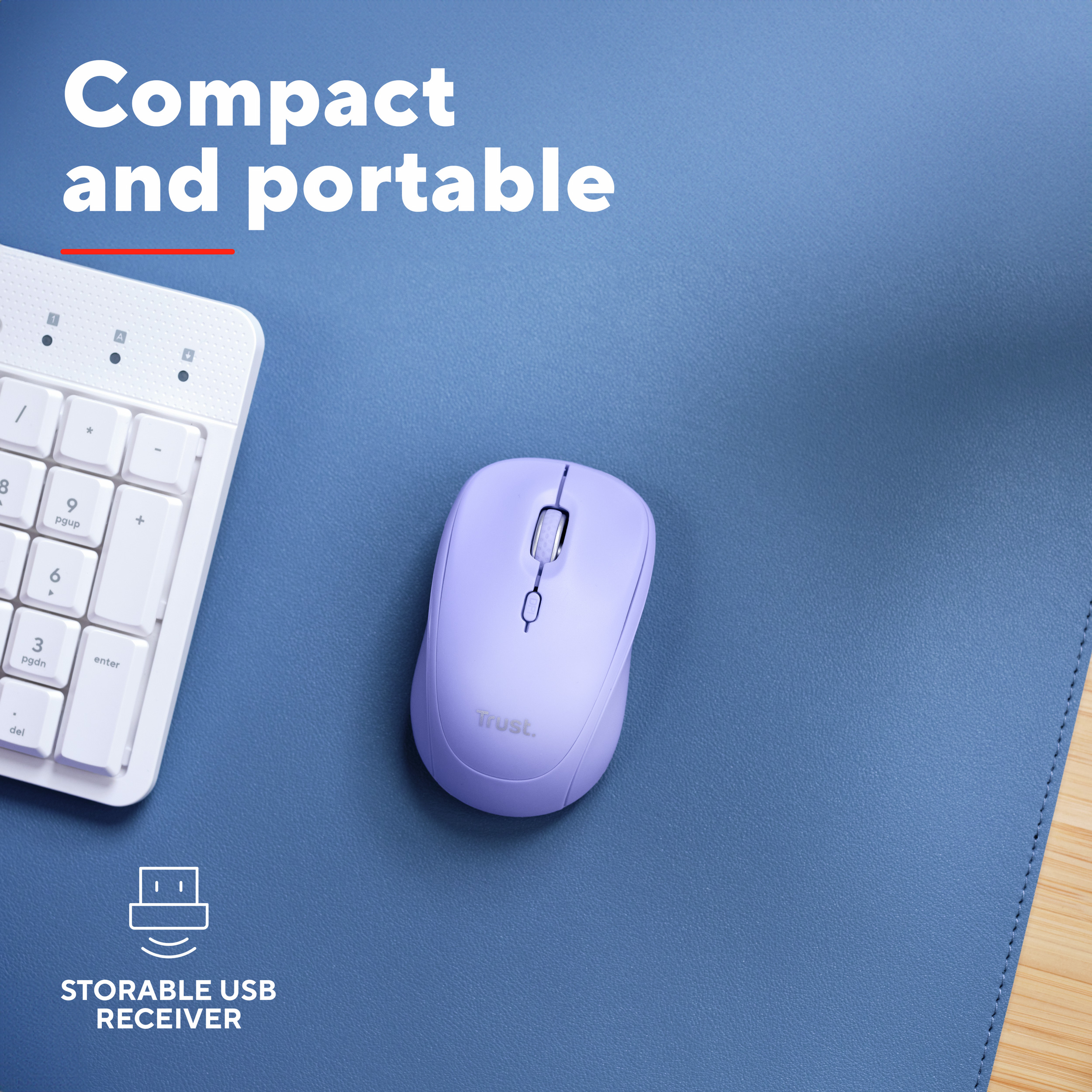 Мышь TRUST Yvi+ Compact Multi-Device Wireless Purple (25583)