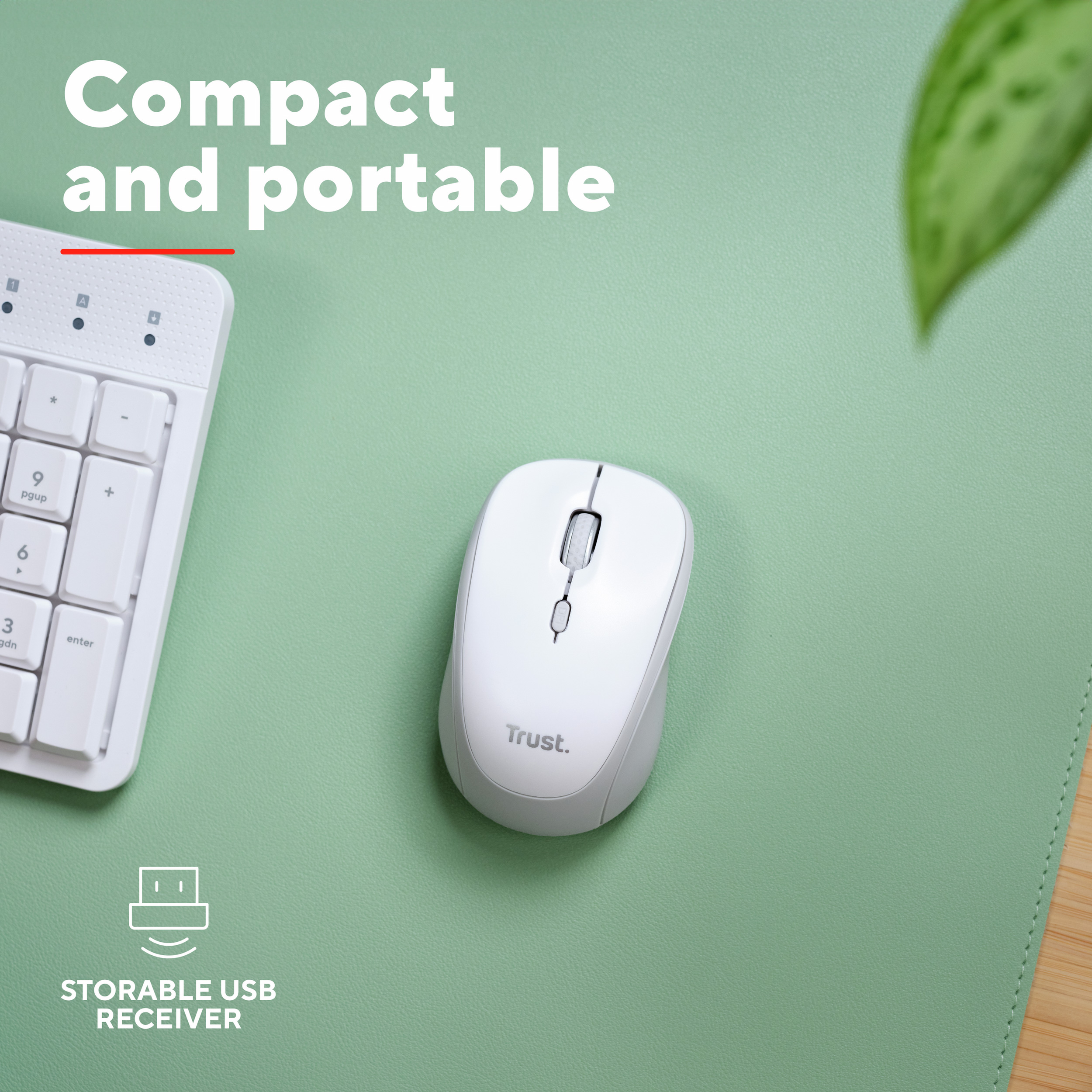 Миша TRUST Yvi+ Compact Multi-Device Wireless White (25454)