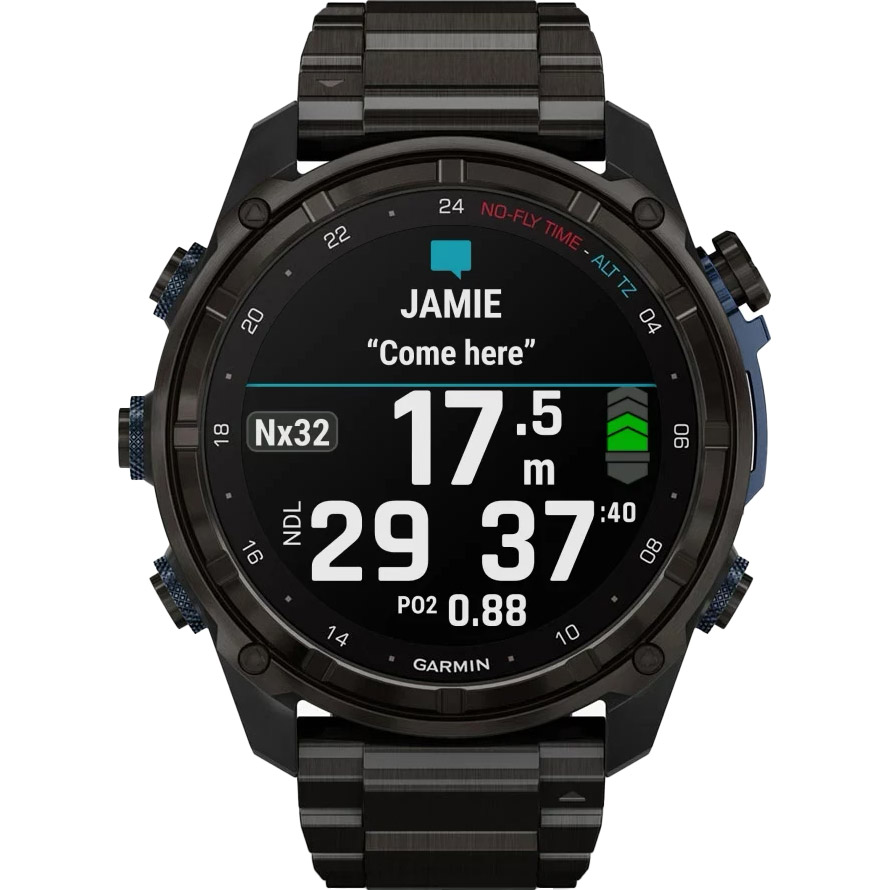 Смарт-годинник для дайверів GARMIN Descent Mk3i 51mm Carbon Gray DLC Titanium with DLC Titanium Band (010-02752-14)