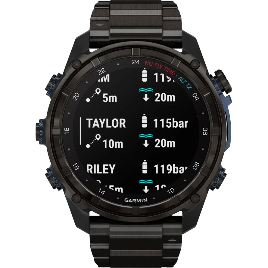 Смарт-годинник для дайверів GARMIN Descent Mk3i 51mm Carbon Gray DLC Titanium with DLC Titanium Band (010-02752-14)