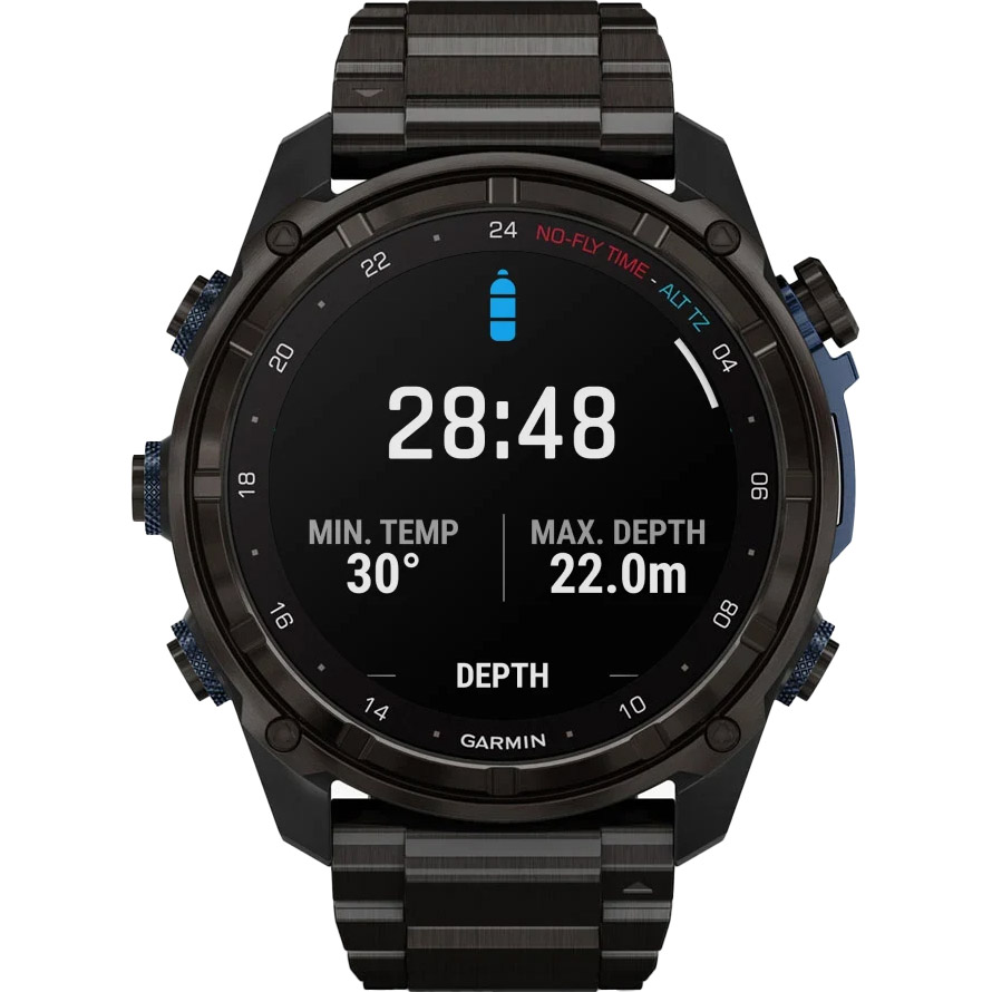 Смарт-годинник для дайверів GARMIN Descent Mk3i 51mm Carbon Gray DLC Titanium with DLC Titanium Band (010-02752-14)