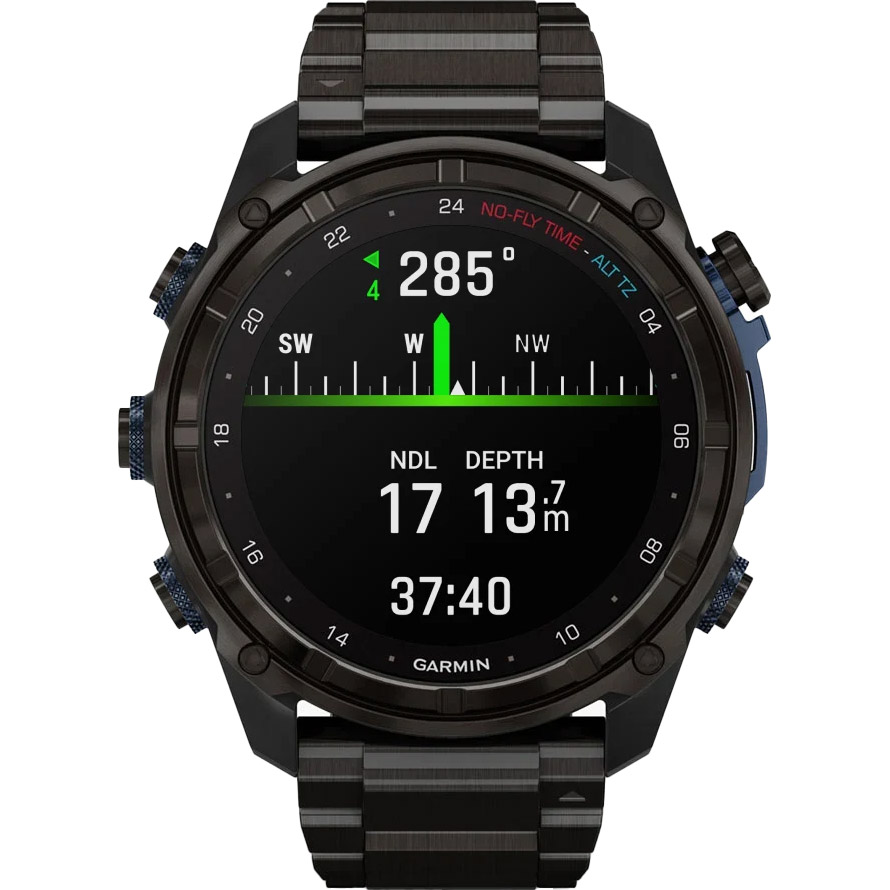 Смарт-годинник для дайверів GARMIN Descent Mk3i 51mm Carbon Gray DLC Titanium with DLC Titanium Band (010-02752-14)