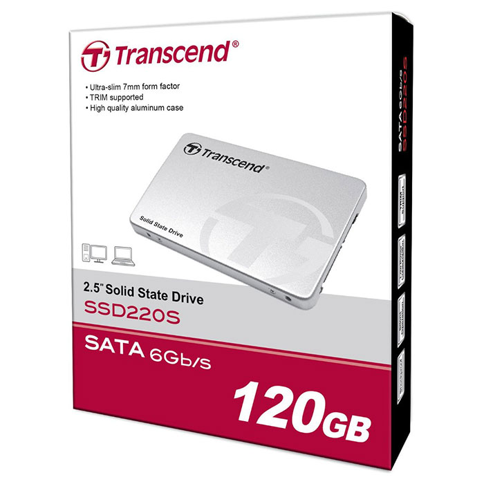 SSD диск TRANSCEND SSD220S 120GB 2.5" SATA (TS120GSSD220S)