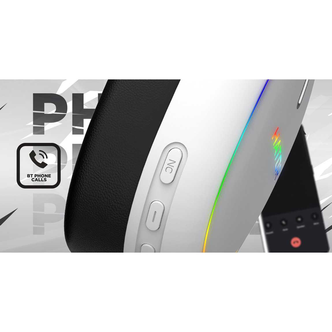 Навушники геймерскі HATOR Phoenix 2 Wireless White (ESH41)
