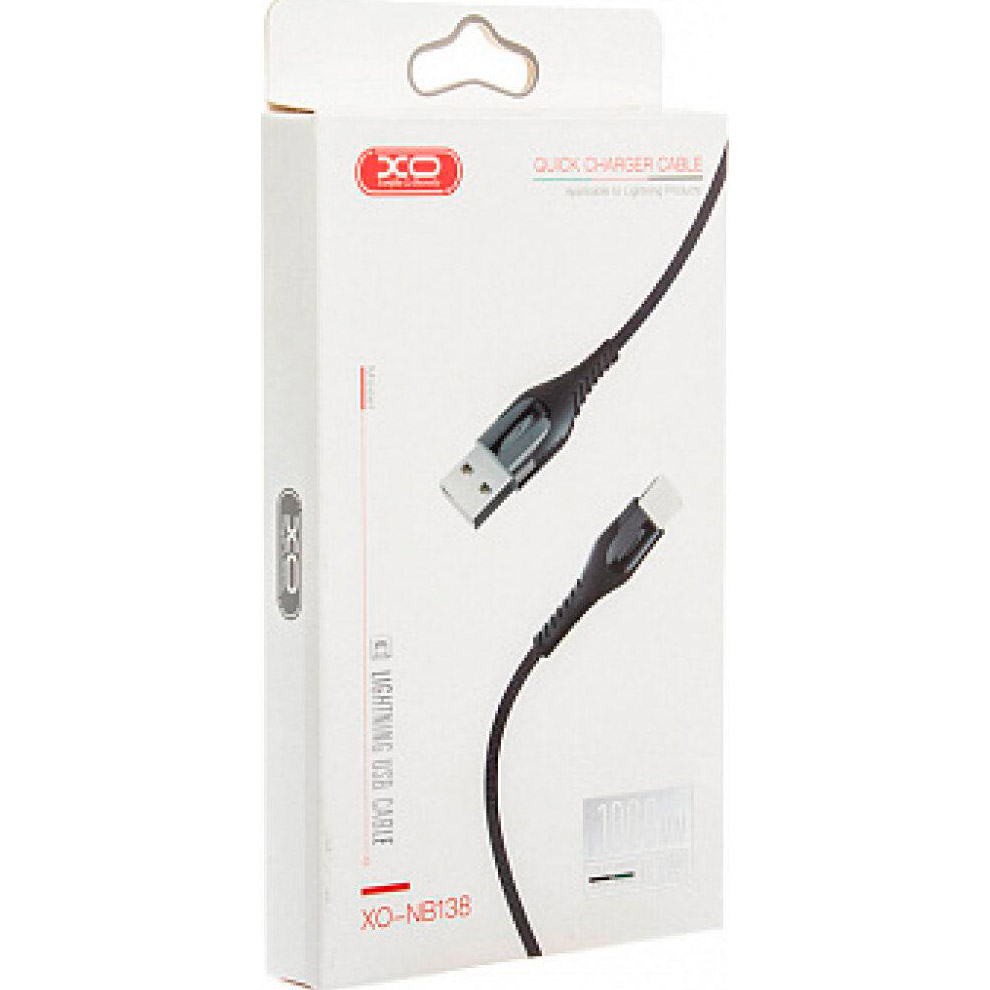 Кабель XO NB138 USB-A to Lightning 1м Black