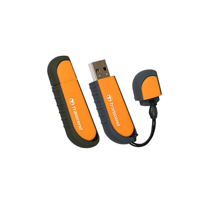 Флэшка TRANSCEND JetFlash V70 8GB Black/Orange (TS8GJFV70)