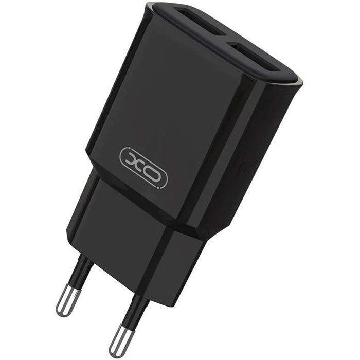 Зарядное устройство XO L92C 2xUSB-A, 2.4A Black w/Micro-USB cable (XO-L92C-M)