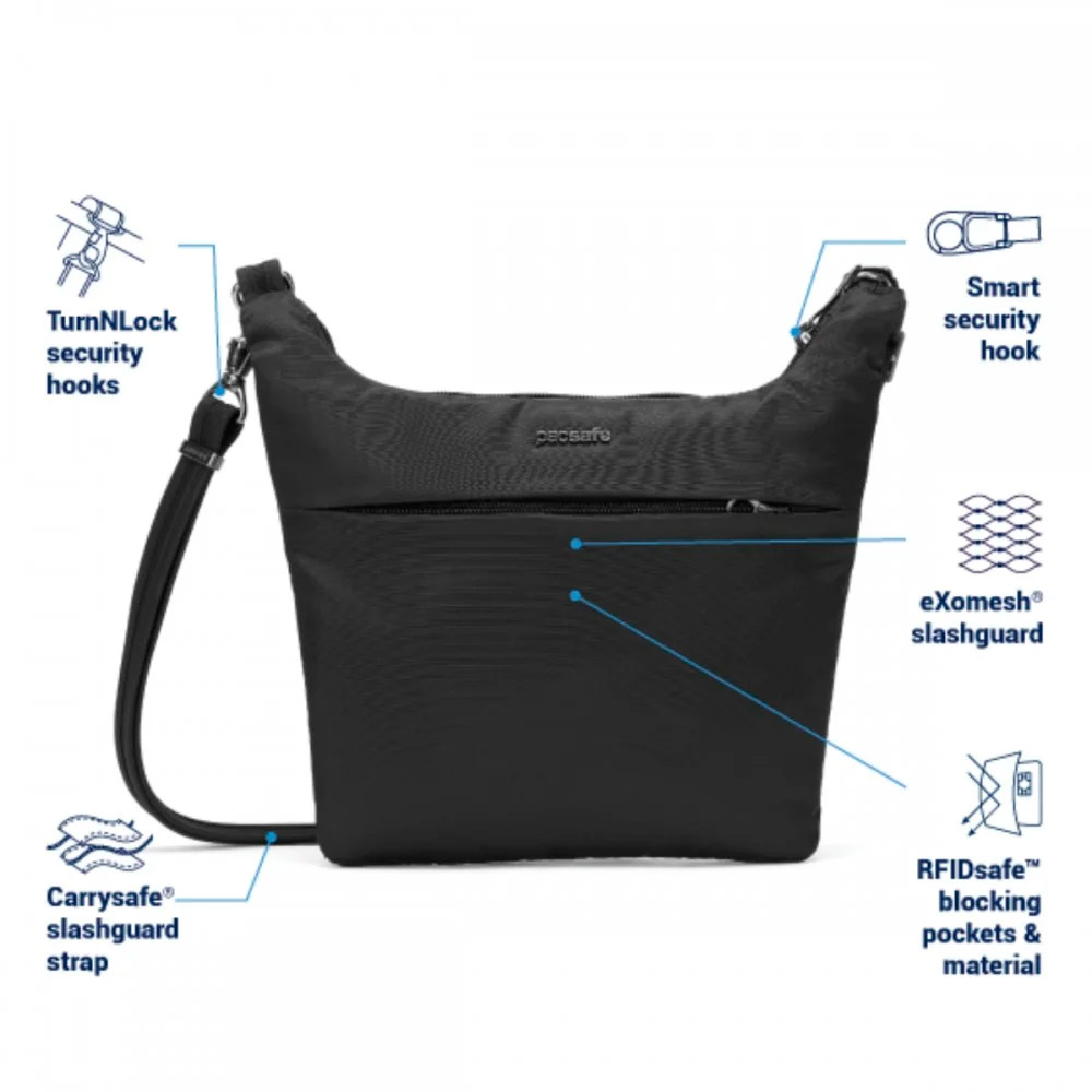 Сумка наплічна PACSAFE Cruise On The Go Crossbody Black