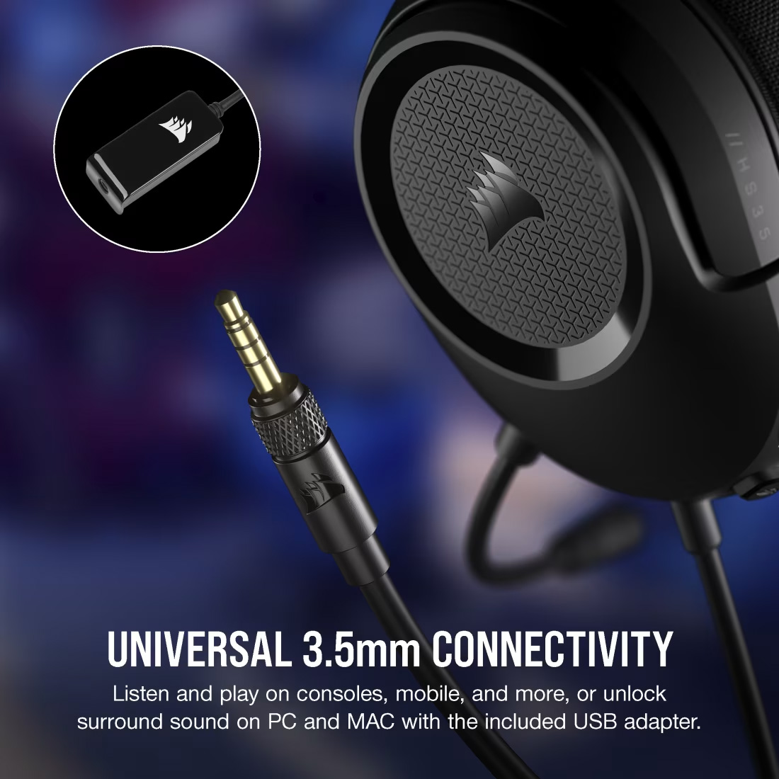 Навушники геймерскі CORSAIR HS35 Surround v2 (CA-9011386-EU)