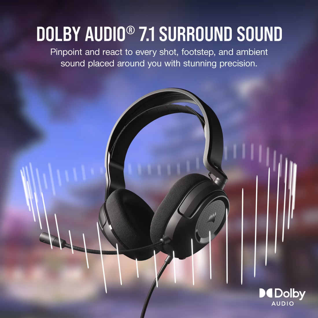 Навушники геймерскі CORSAIR HS35 Surround v2 (CA-9011386-EU)