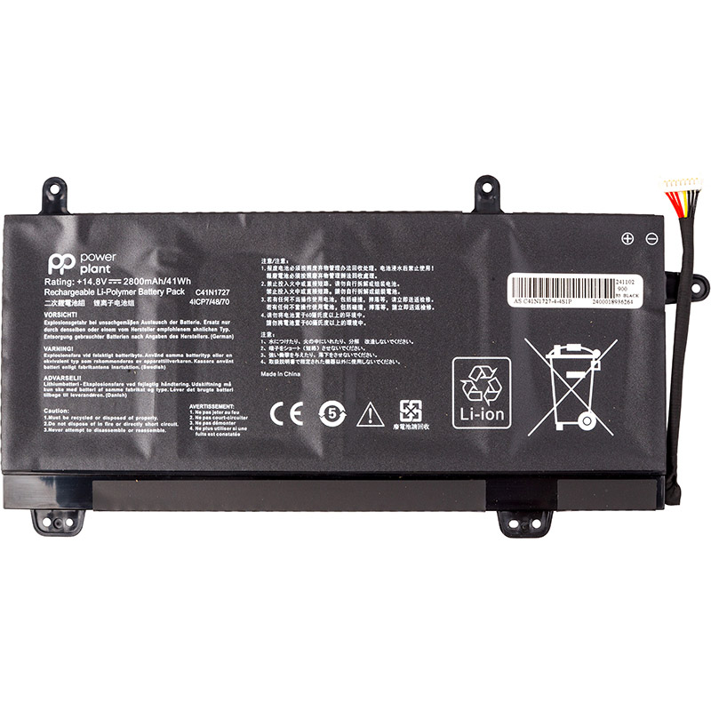 Акумулятор POWERPLANT для ноутбука Asus Rog GU501 Series (C41N1727) 14.8V/2800mAh/41Wh (NB431984)