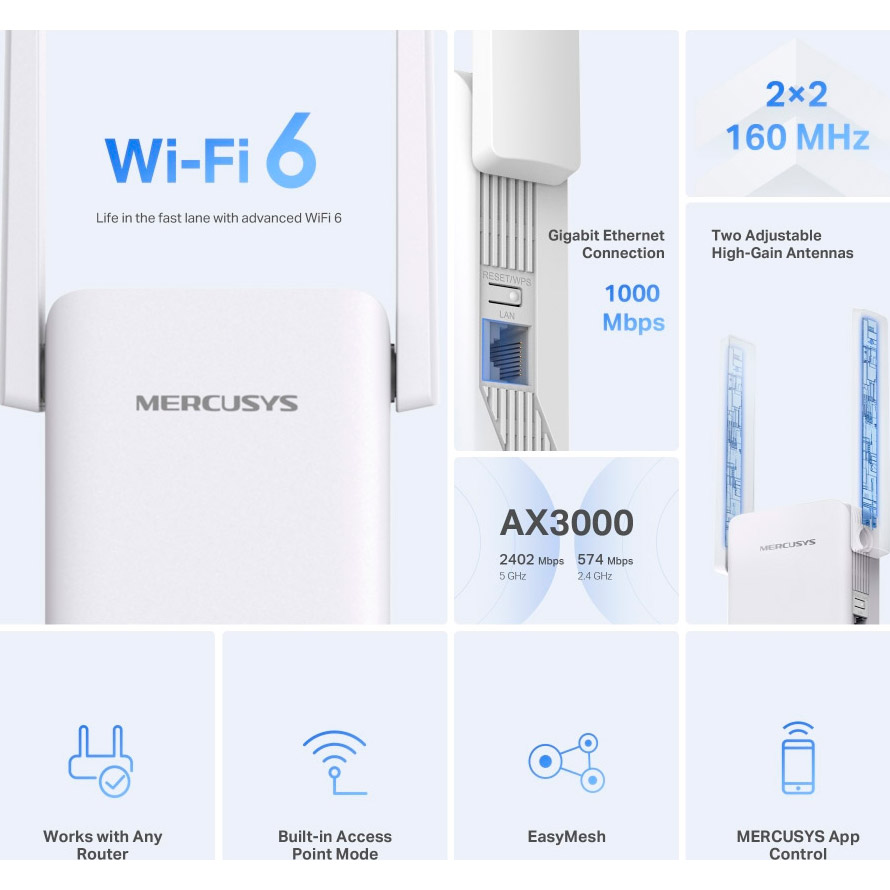 Wi-Fi репитер MERCUSYS ME80X