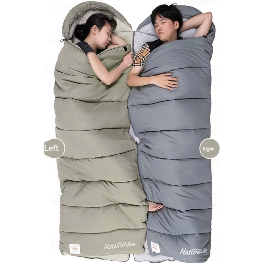 Спальний мішок NATUREHIKE M300 CNK2350WS023 (6°C/1°C) Gray Right (6927595775981)