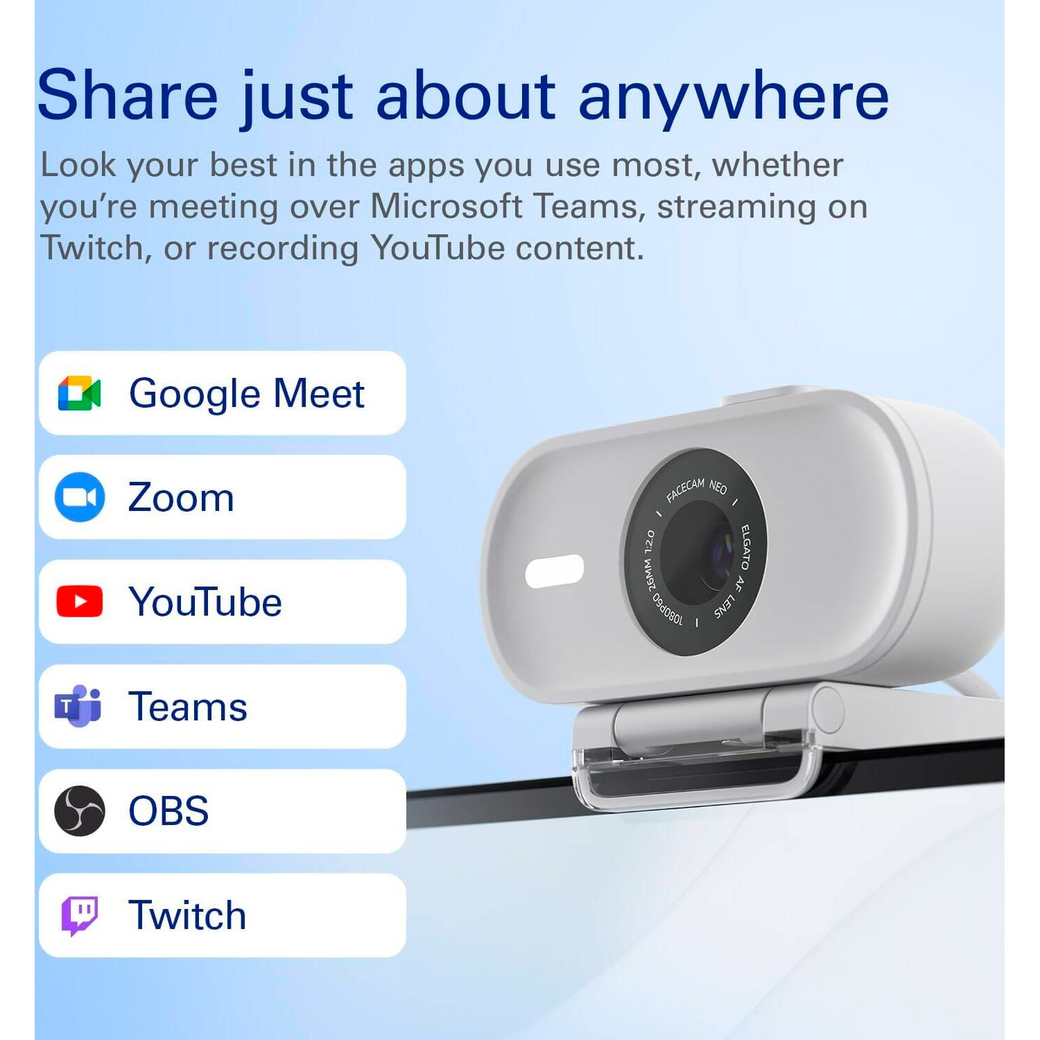 Веб-камера ELGATO Facecam Neo (10WAE9901)