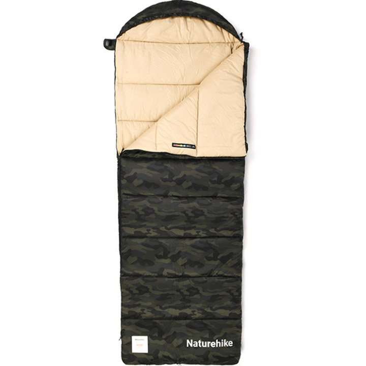 Спальный мешок NATUREHIKE M320 CNK2350WS023 (15°C/12°C) Green Camouflage Left (6975641889199)