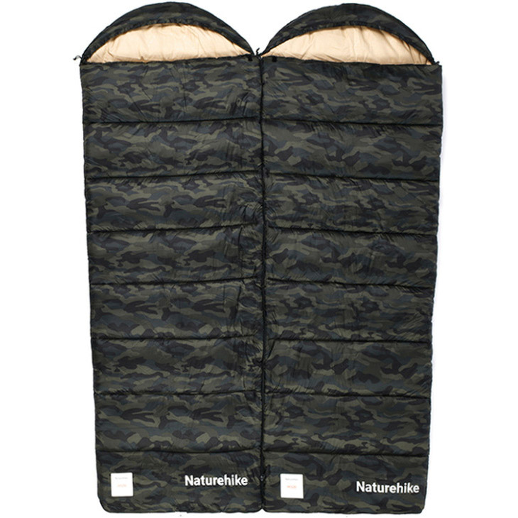 Спальный мешок NATUREHIKE M320 CNK2350WS023 (15°C/12°C) Green Camouflage Left (6975641889199)
