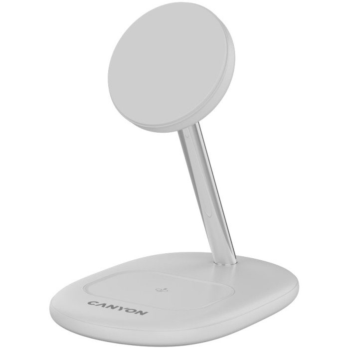 Бездротовий зарядний пристрій CANYON WCS-205 Wireless Charging Station White (CNS-WCS205W)