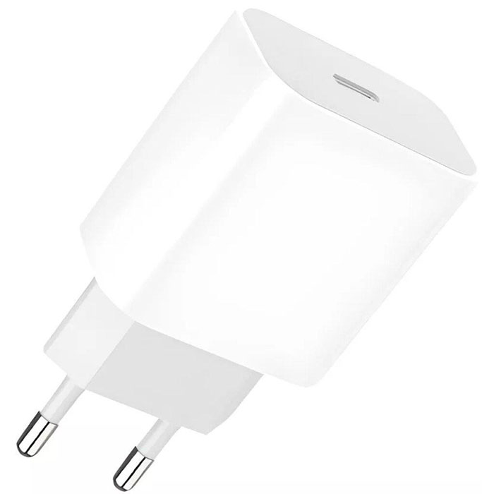 Зарядний пристрій DENMEN DC06 1xUSB-C 20W 3.6A White