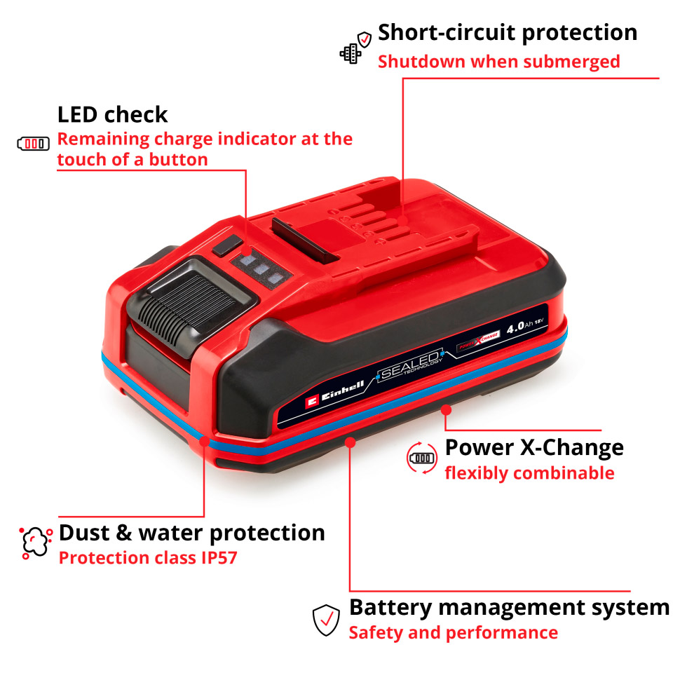 Акумулятор EINHELL Power-X-Change Plus 18V 4.0Ah Sealed (4511627)