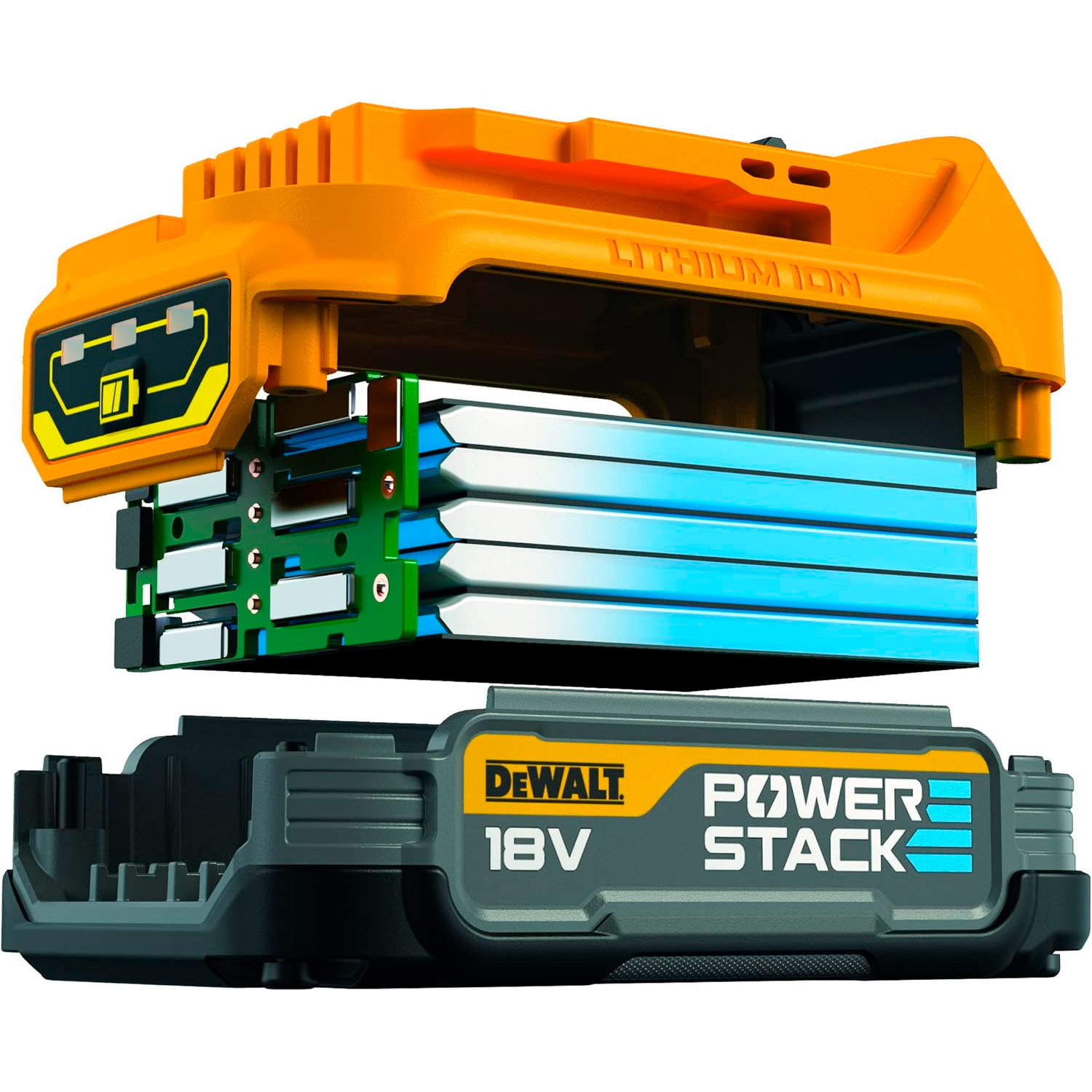 Комплект аккумуляторов DeWALT XR PowerStack 18V 1.7Ah 2-pack (DCBP034E2)