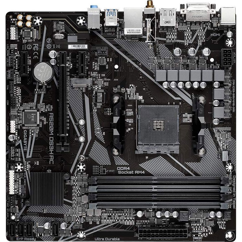 Материнская плата GIGABYTE A520M DS3H AC