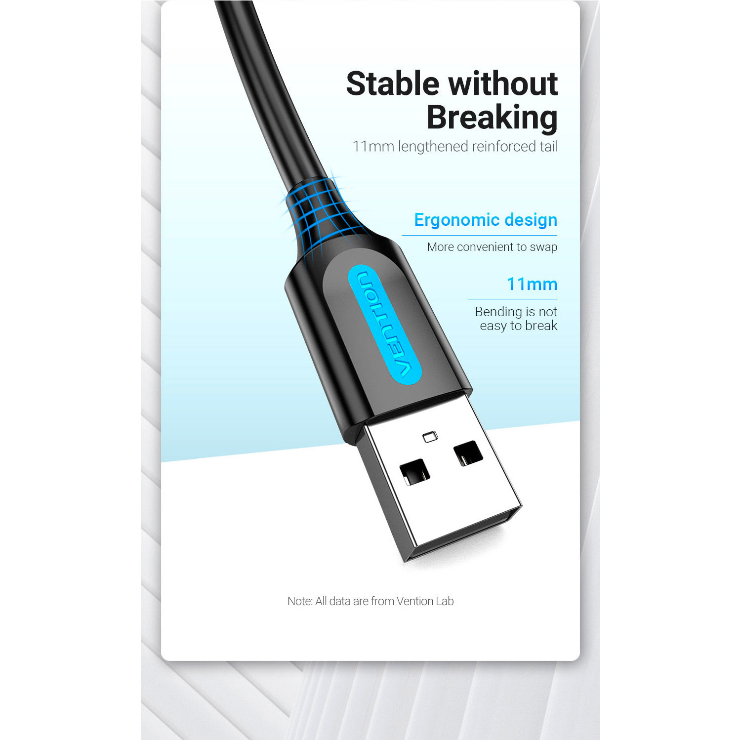 Кабель VENTION USB2.0 AM/Mini-BM 0.5м Black (COMBD)