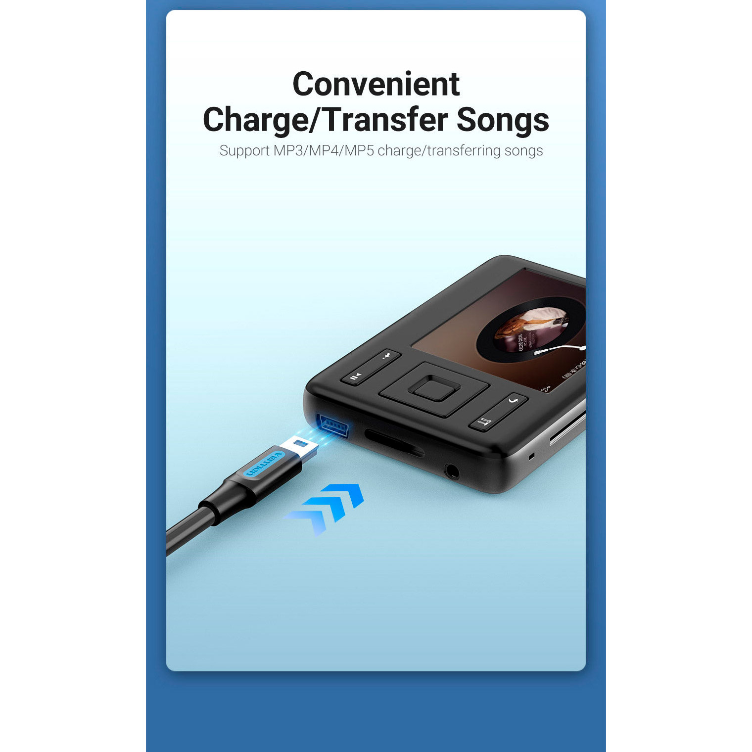 Кабель VENTION USB2.0 AM/Mini-BM 0.5м Black (COMBD)