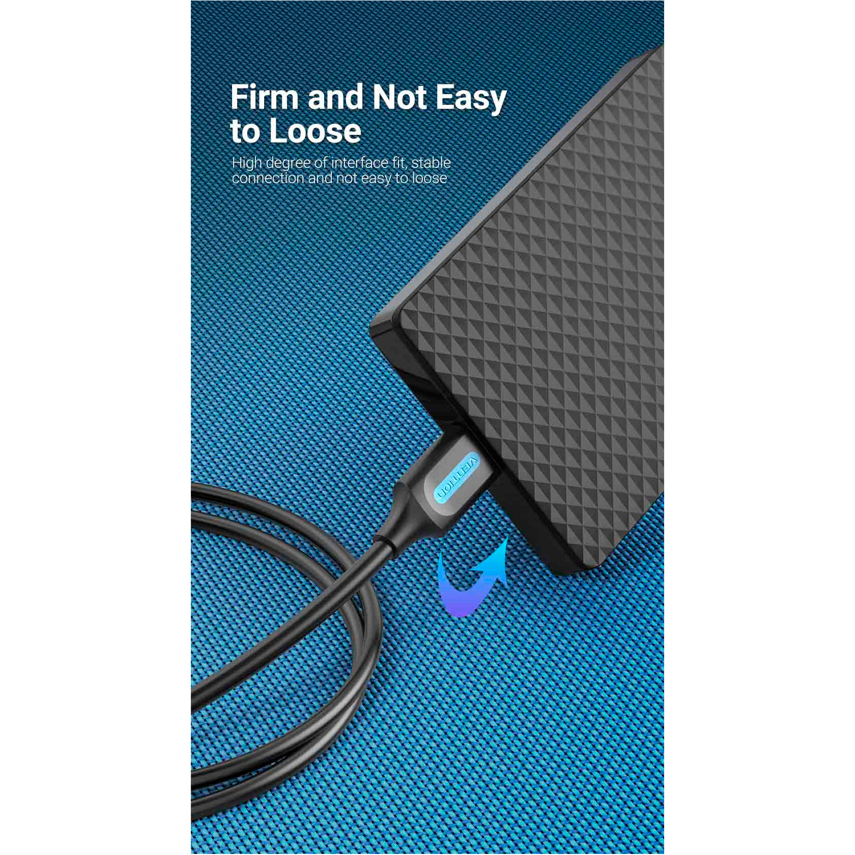 Кабель VENTION USB2.0 AM/Mini-BM 0.5м Black (COMBD)