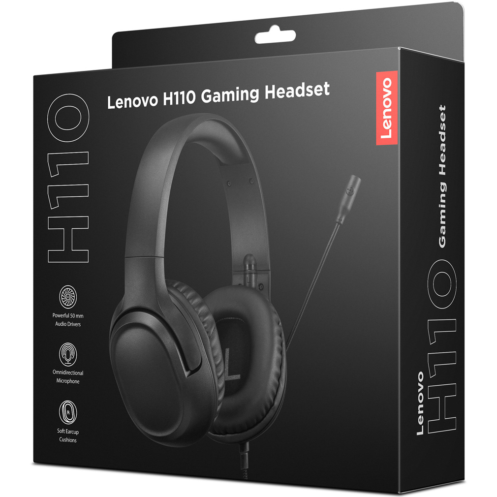 Навушники геймерскі LENOVO H110 Black (GXD1P46879)