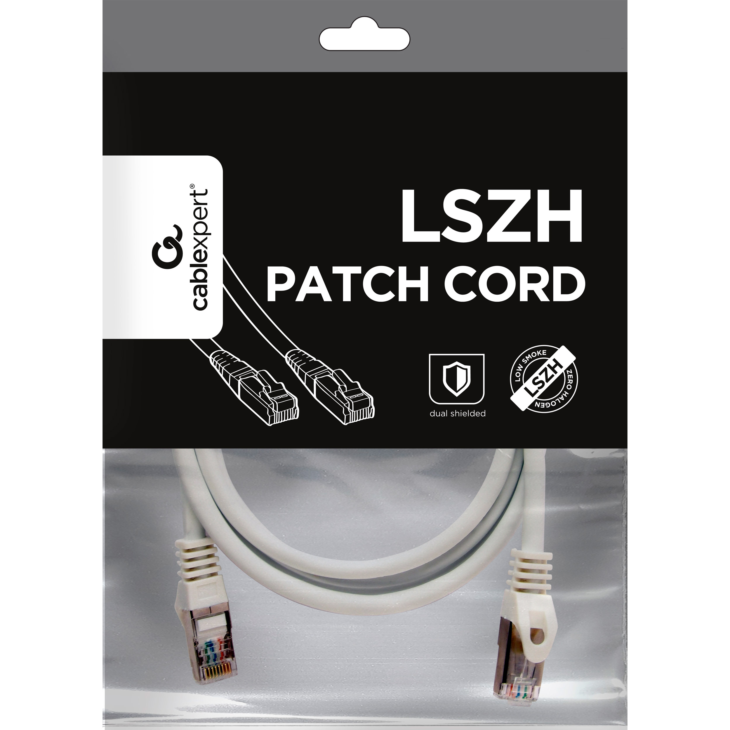 Патч-корд CABLEXPERT SSTP Cat.6a CU 1.5м White (PP6A-LSZHCU-W-1.5M)