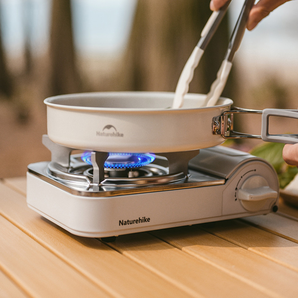 Портативна газова плитка NATUREHIKE CNK2350CF016 White (6927595754627)