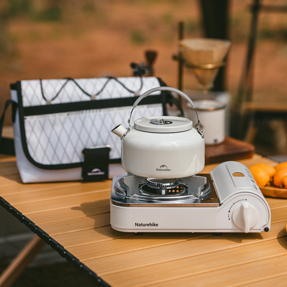 Портативна газова плитка NATUREHIKE CNK2350CF016 White (6927595754627)