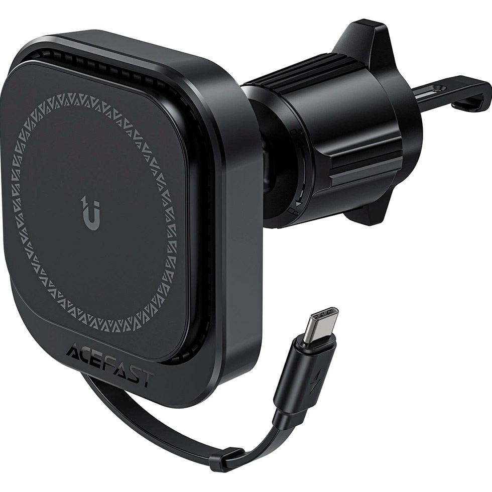 Автодержатель с беспроводной зарядкой ACEFAST D32 Fast Wireless Charger Magnetic Car Holder Black